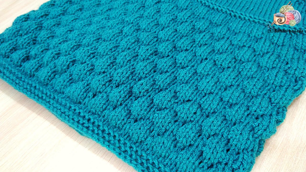 How to knit bubble stitch-بافت مدل حبابی-آموزش رایگان بافتنی