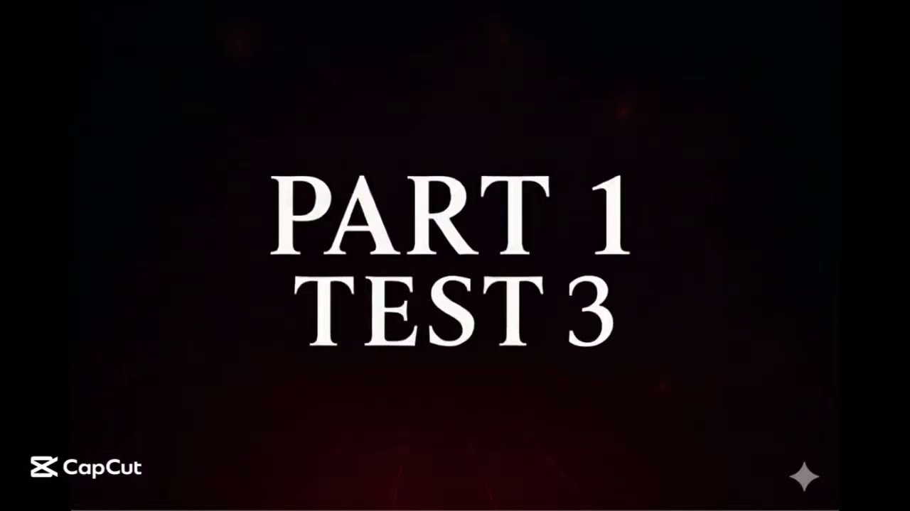 Multilevel test. Listening test. Part 1, Test 3