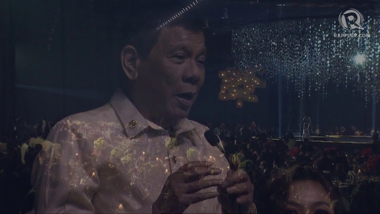 WATCH: Duterte sings 'upon the orders' of Trump