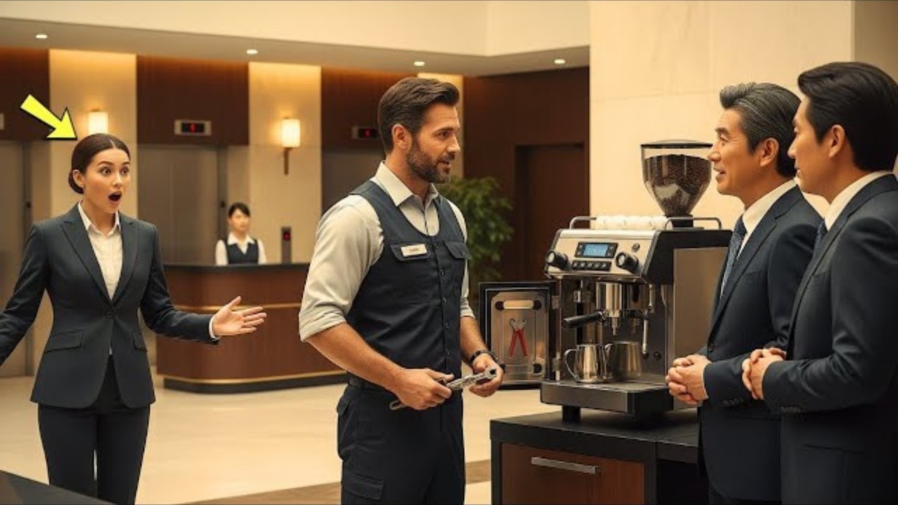 Papá soltero reparó la cafetera… y habló 7 idiomas que dejaron a la CEO sin palabras