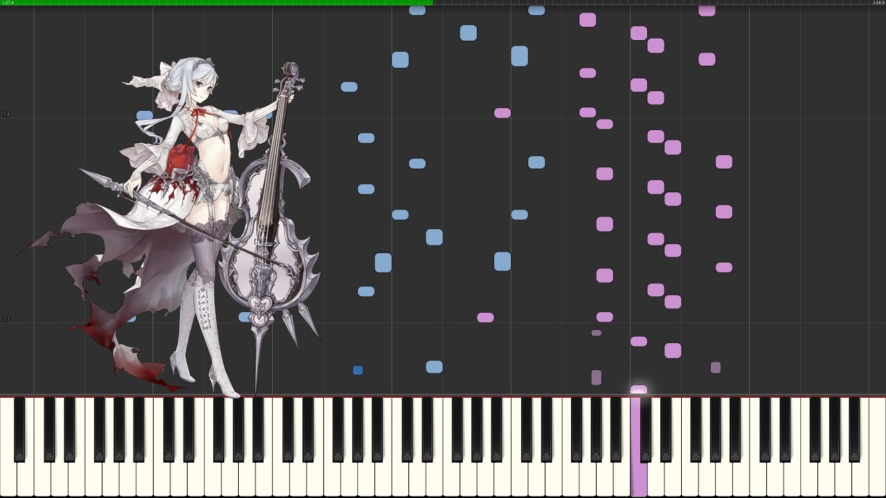SINoALICE (Keiichi Okabe) - Prelude Of Showdown (Piano Cover) Synthesia