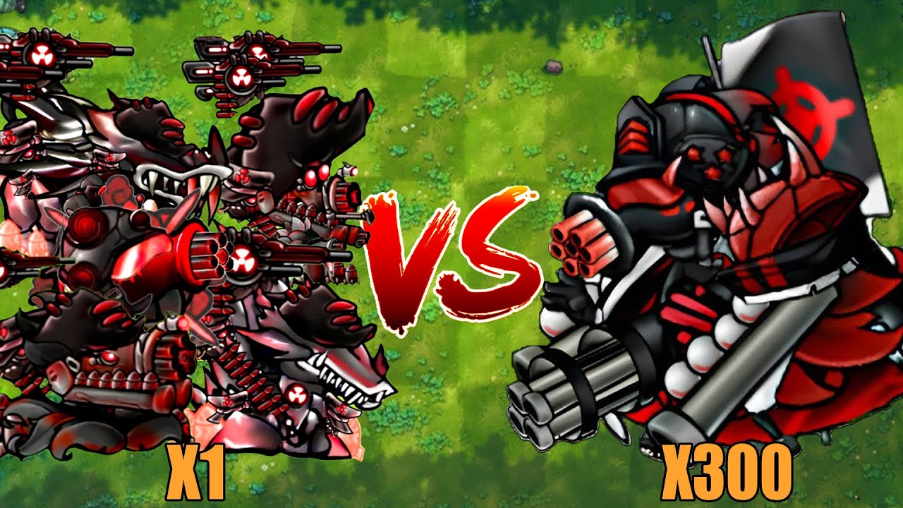 PVZ 1 Fusion 2.8 Challenge!! 1 Plants Fusion VS 300 Ultimate Gatling Black Football - Who Will Win?