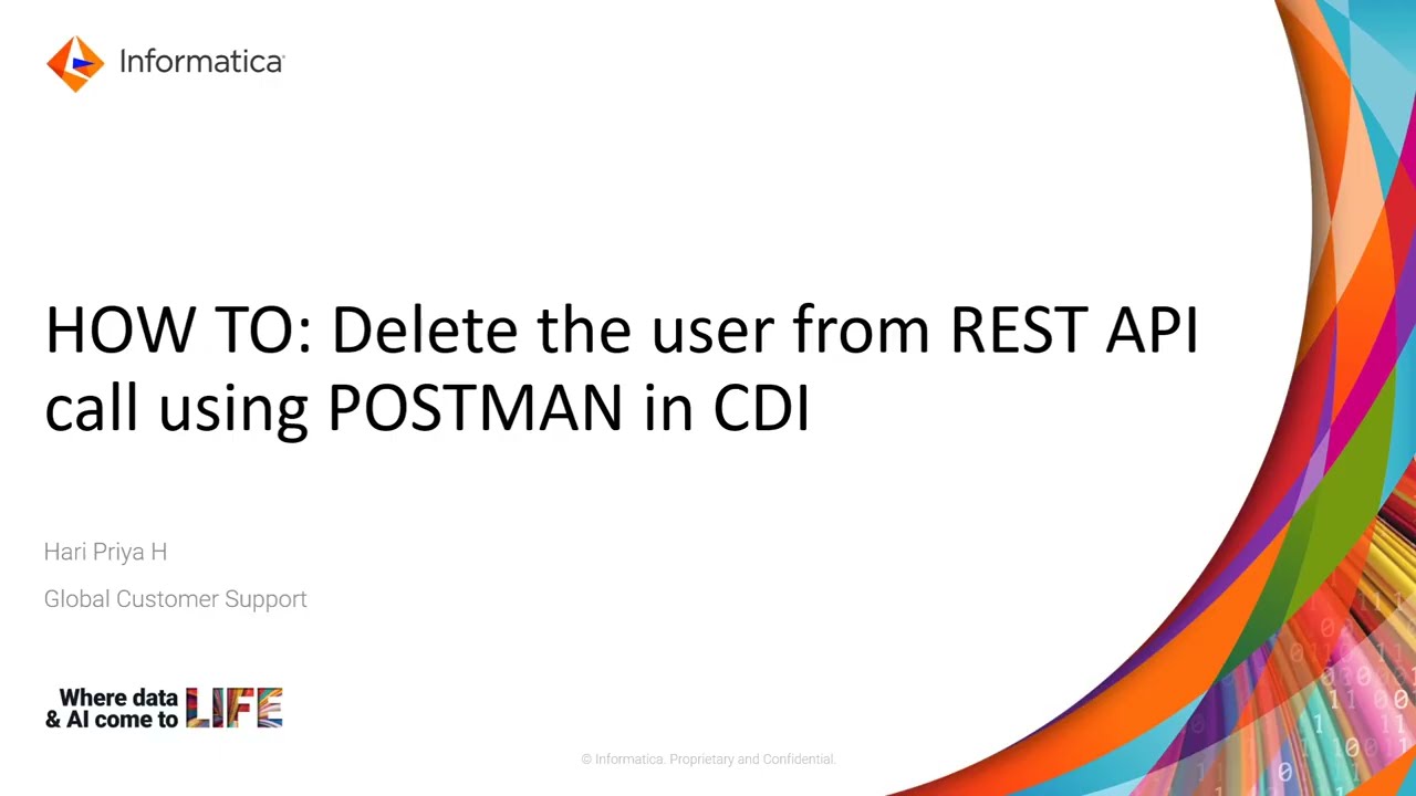 How to Delete the user from REST API Call using POSTMAN in CDI