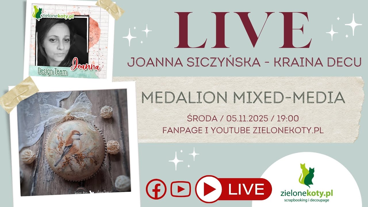 Medalion mixed-media | Live z Joanną