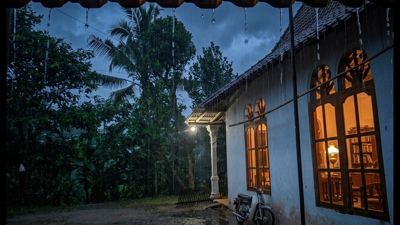 Gentle Rain Sounds at Home – No Thunderstorm | Calm Night Rain for Sleep & Relaxation