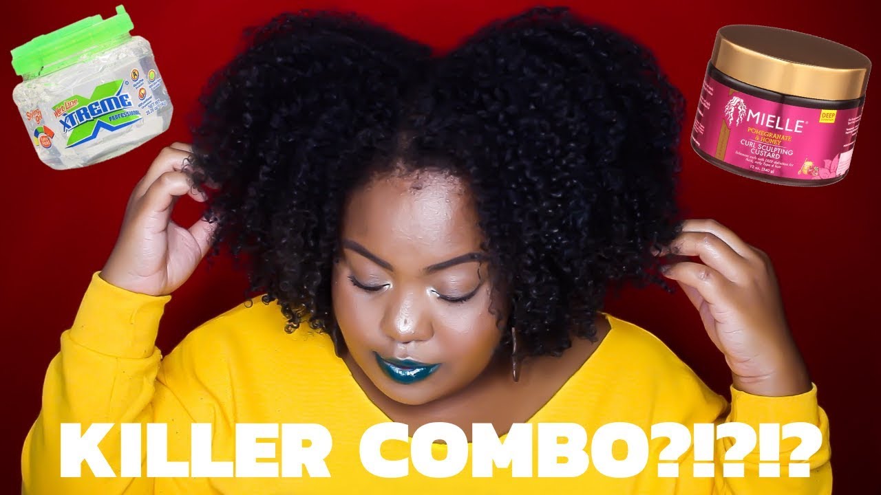 I Tried A Kimberly Cherrell Wash N Go Killer Combo | Mielle Custard + Xtreme Wetline Gel