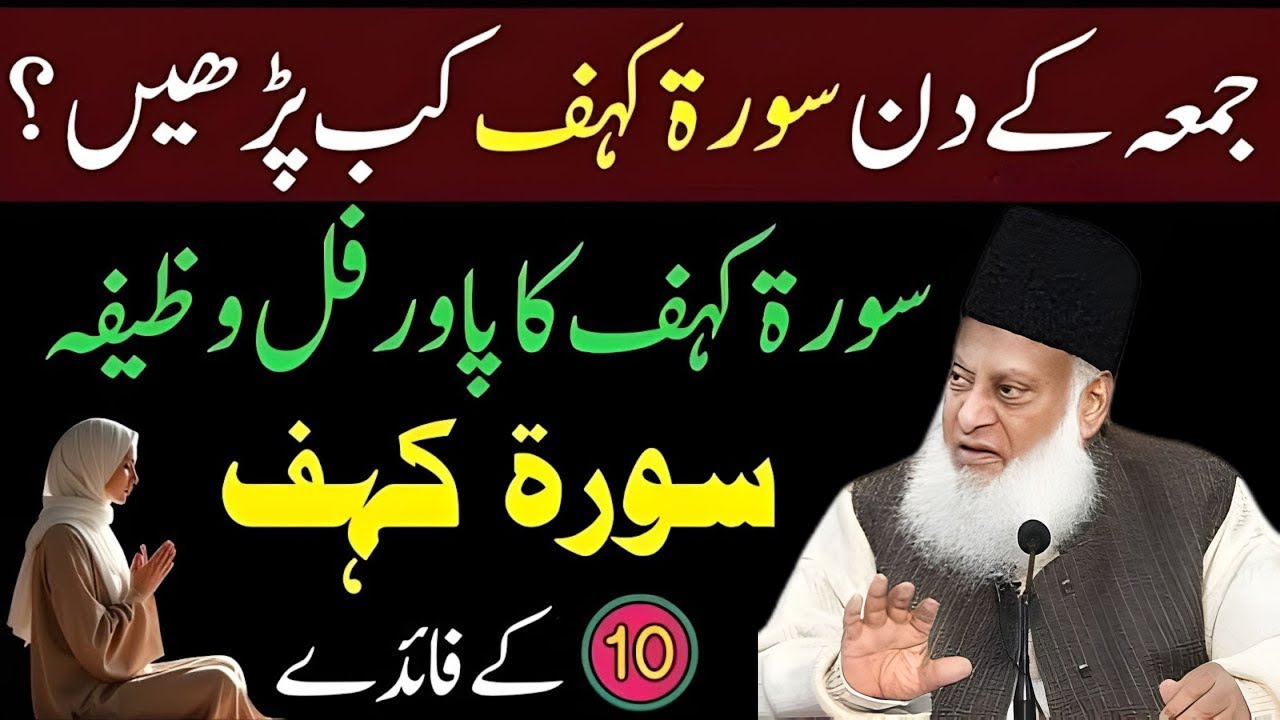 🌙 Surah Kahf Jumma Ke Din Parhne Ka Best Waqt | Zindagi Badalne Wale 15 Faide| Part 2 Dr Israr Ahmad
