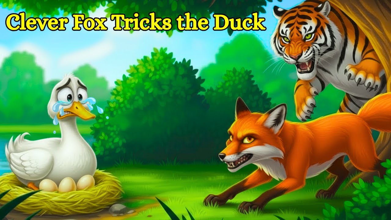 Clever Fox Tricks the Duck 😱 | Duck Eggs Stolen | Animal Moral Story Cartoon