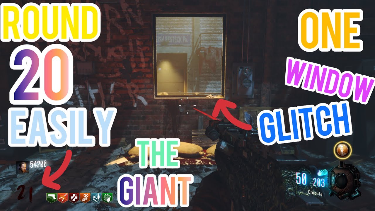 The 1 window glitch in The Giant (insane) - call of duty black ops 3 zombies