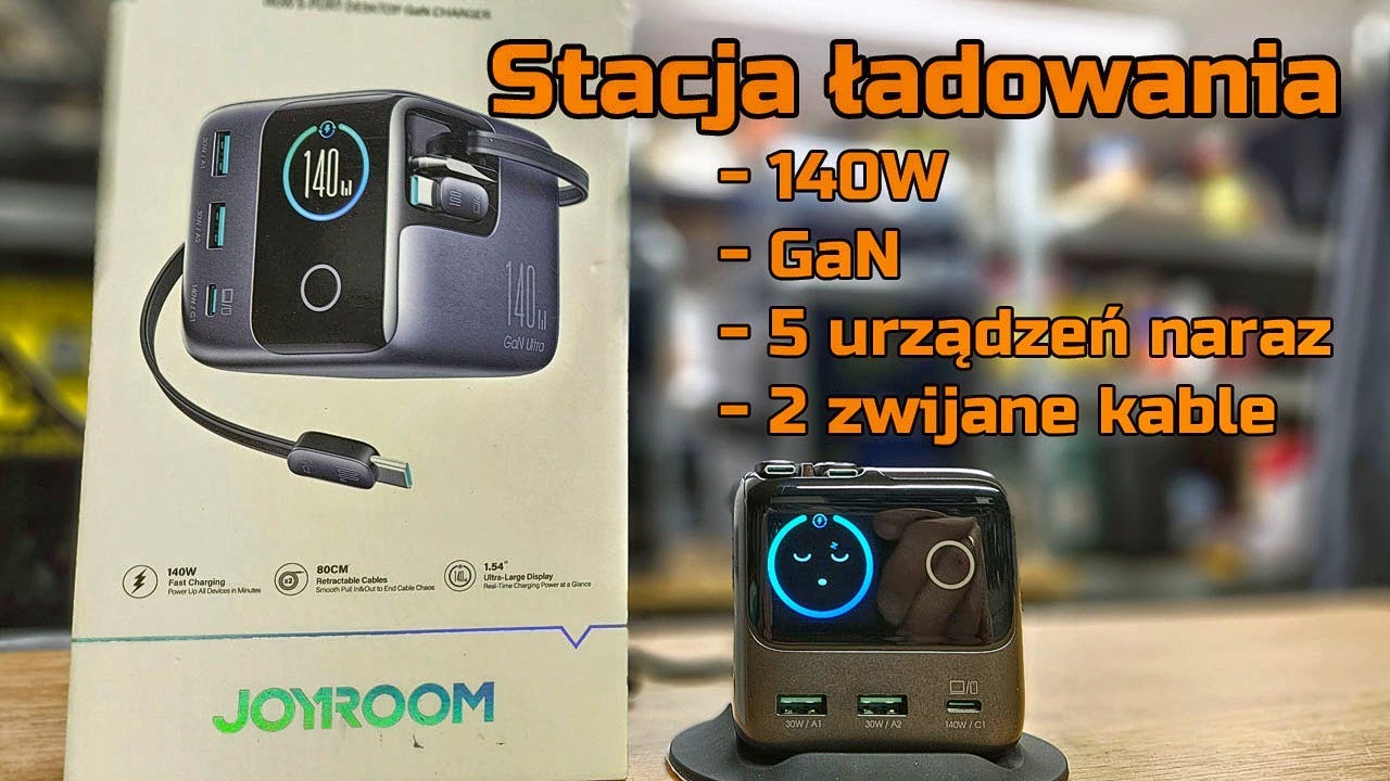 Stacja Ładowania GaN USB/USB-C 140W - Joyroom PODIX - Test
