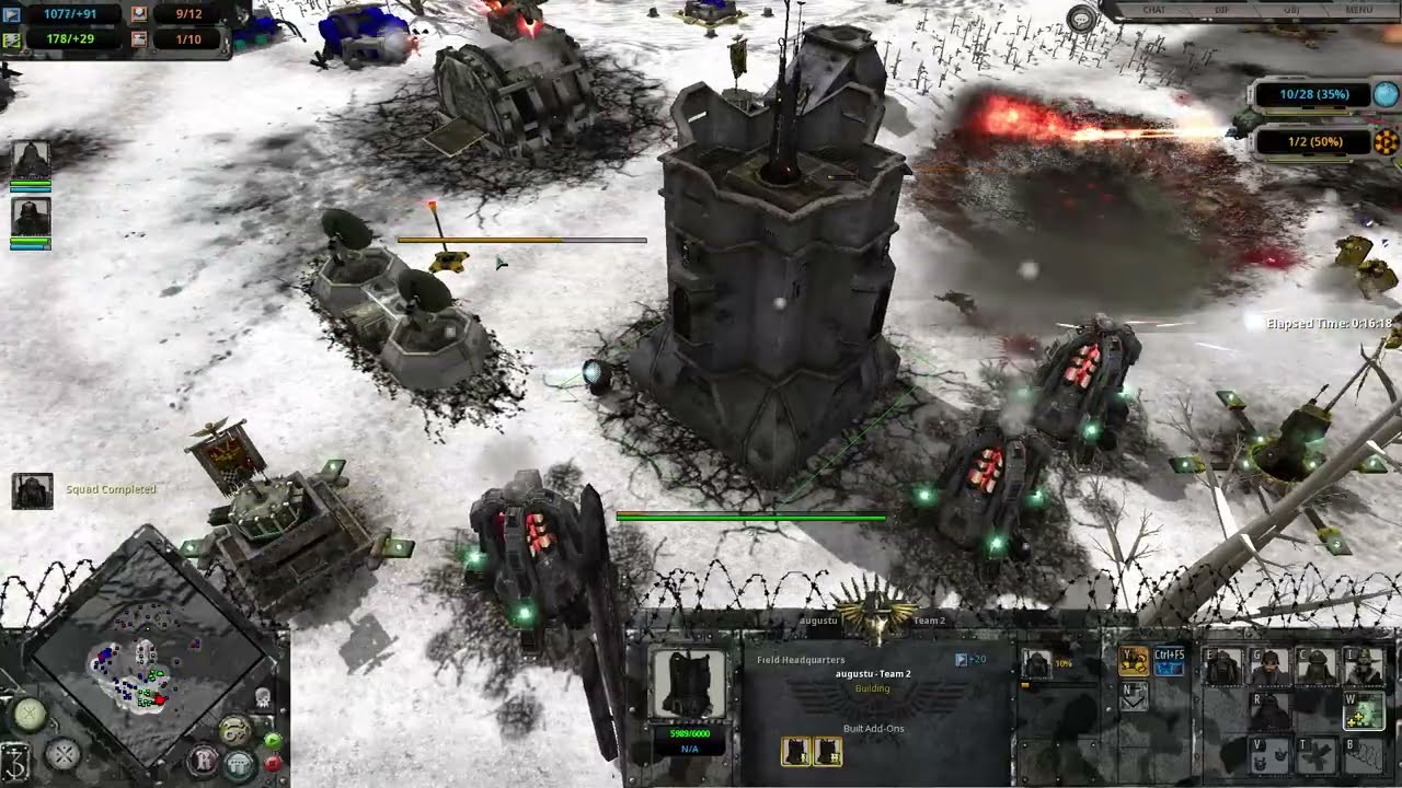Warhammer 40K Dawn of War Definitive Edition (DE) Unification Casual PVP 3v3 as Death Korps of Krieg