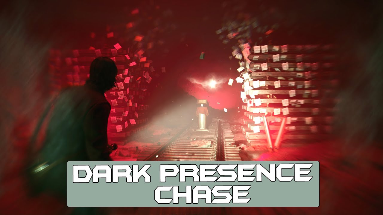Alan Wake 2 Scene - The Dark Presence Chases Alan Wake at the Subway