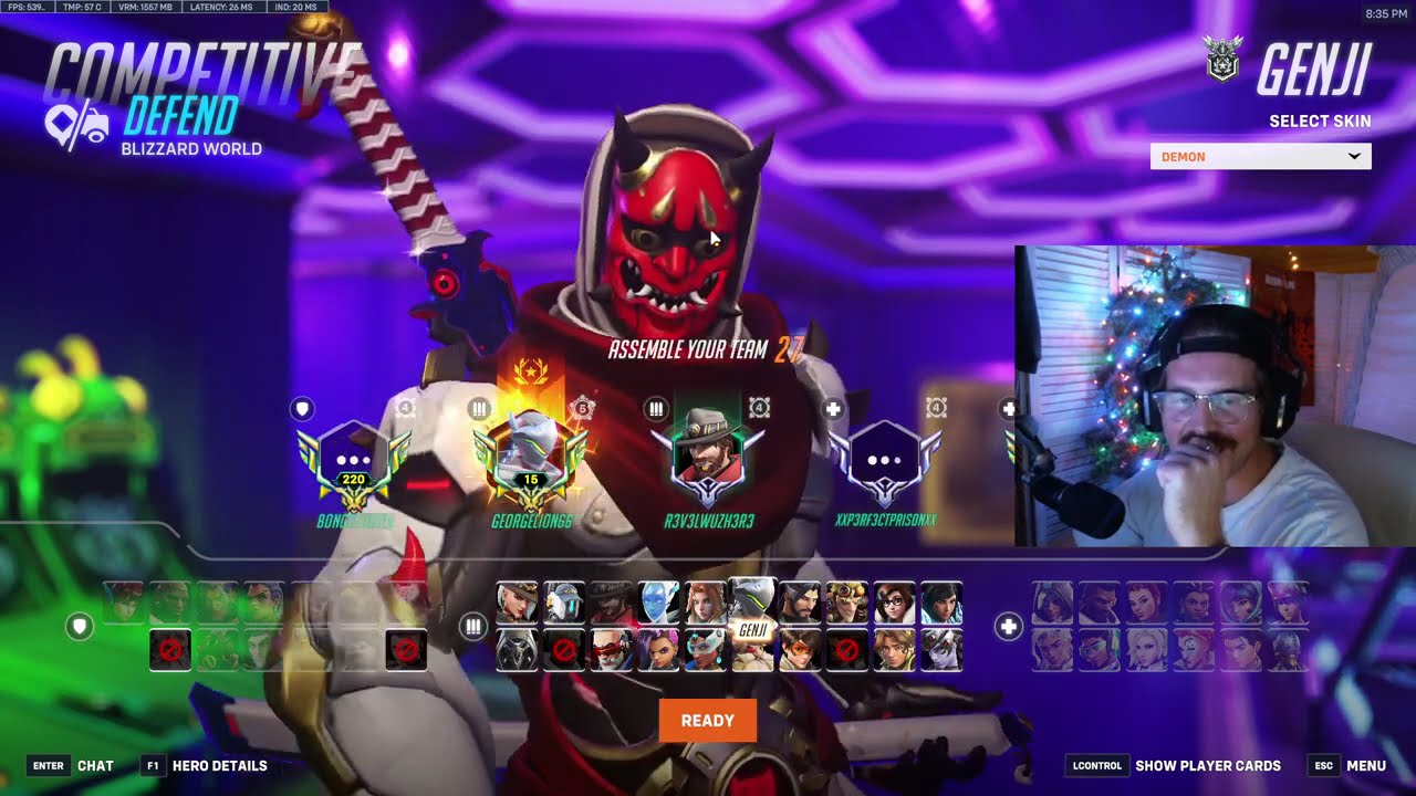 Overwatch 2, 1-е место, Генджи, Georgelion: лучший и доминирующий геймплей за Генджи.