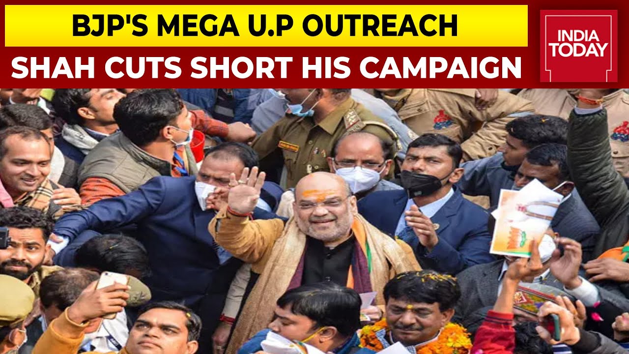 Assembly Polls: Amit Shah Cuts Short His Door-To-Door Campaign In U.P Due To Crowding