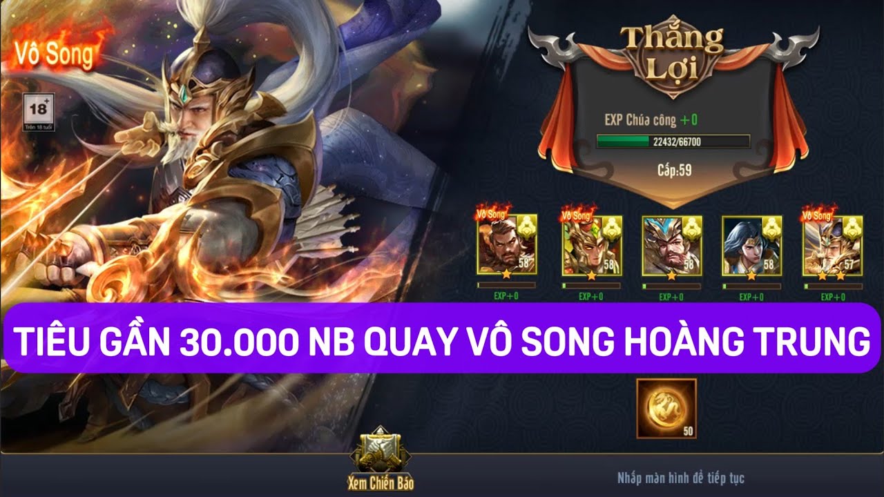 Công Thành Truyền Kỳ: Tam Quốc #3: TIÊU GẦN 30.000 NB QUAY HOÀNG TRUNG, DAME SIÊU TO