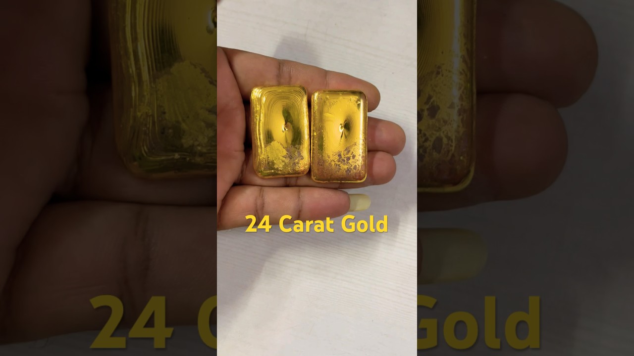 24 Carat Gold Bar || Peor gold ❤️😍🤩  #shorts #22caratgold