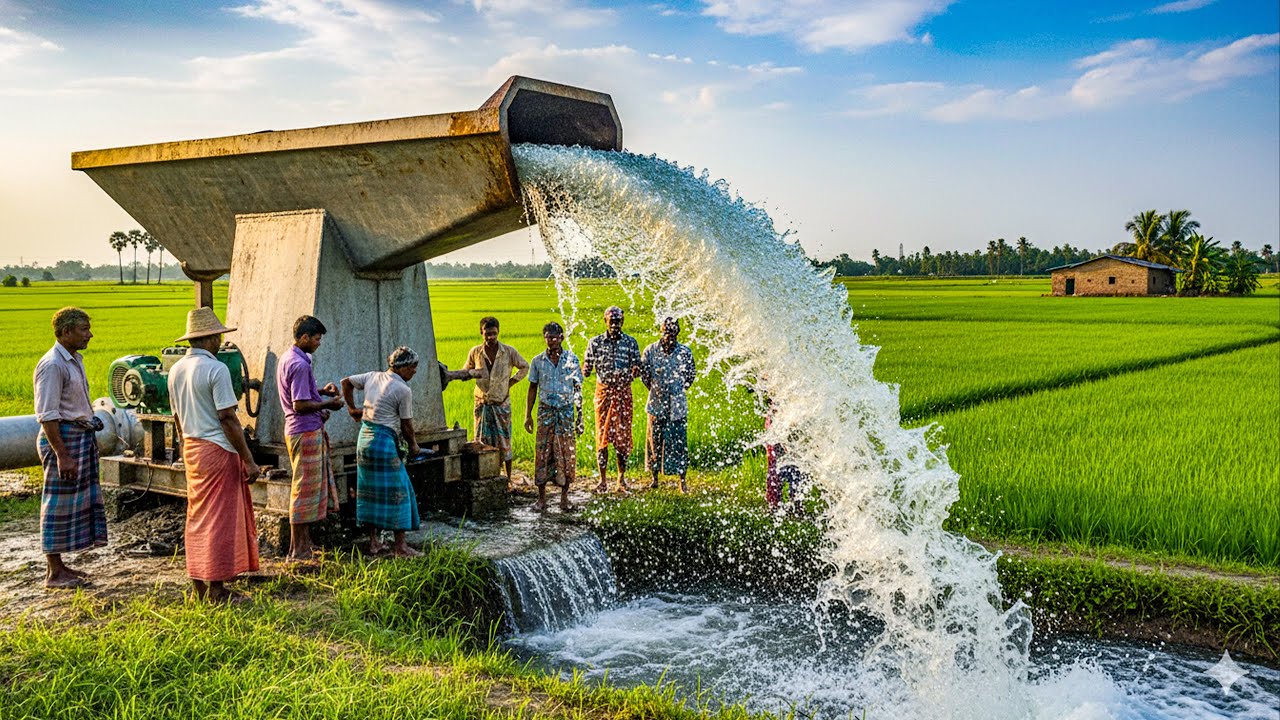 Incredible Water Pump Installation Process in Village | Art Action