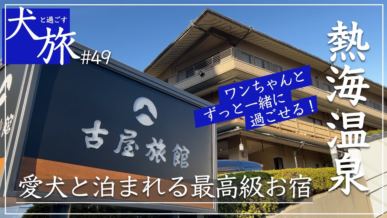 【古屋旅館｜熱海】ワンちゃんと泊まれる最高級お宿。露天風呂付き客室のプライベートな空間で過ごす｜源泉掛け流し｜高級宿