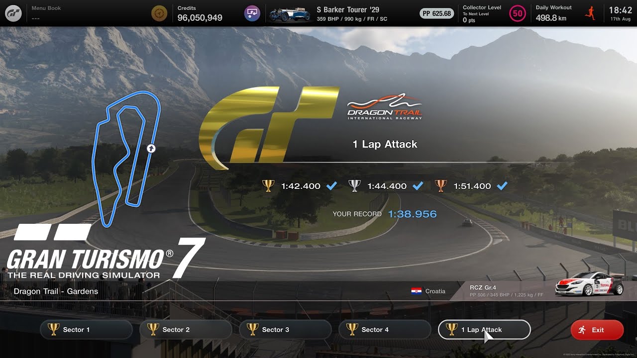 Gran Turismo 7 ★ Dragon Trail - Gardens (1:38.956) [1 Lap Attack]