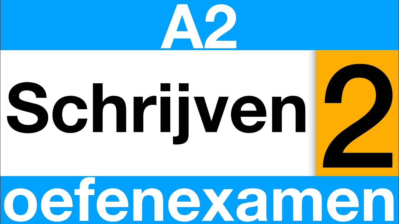 Schrijven A2 Oefenexamen 2 #inburgering #nt2