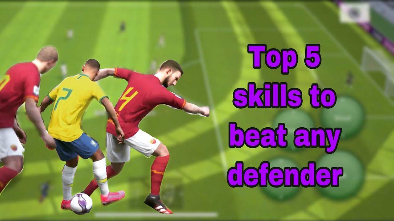 Top 5 dribbling skills to beat any defender/PES 2021 Mobile Pro evolution soccer/iOS gameplay