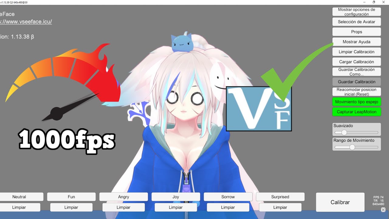 Vseeface a 1000fps Tutorial pc bajos recursos 