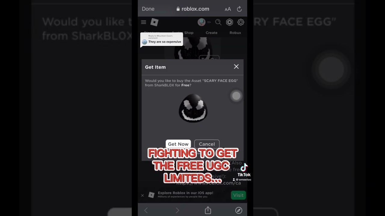 Бесплатные UGC Limiteds так сложно получить #roblox #robloxnews #robloxlimited
