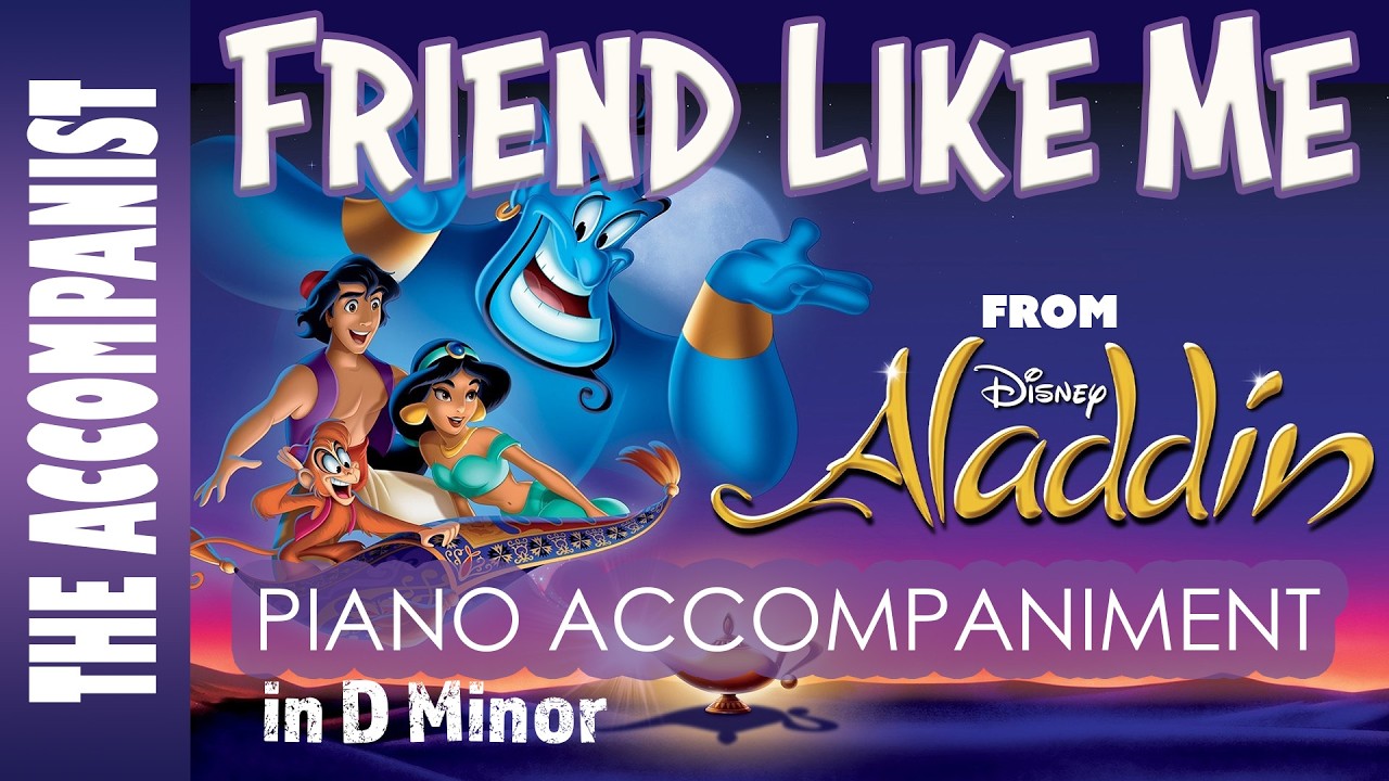 Friend Like Me (Aladdin 1992) | Piano Accompaniment [Karaoke Lyrics in CC]