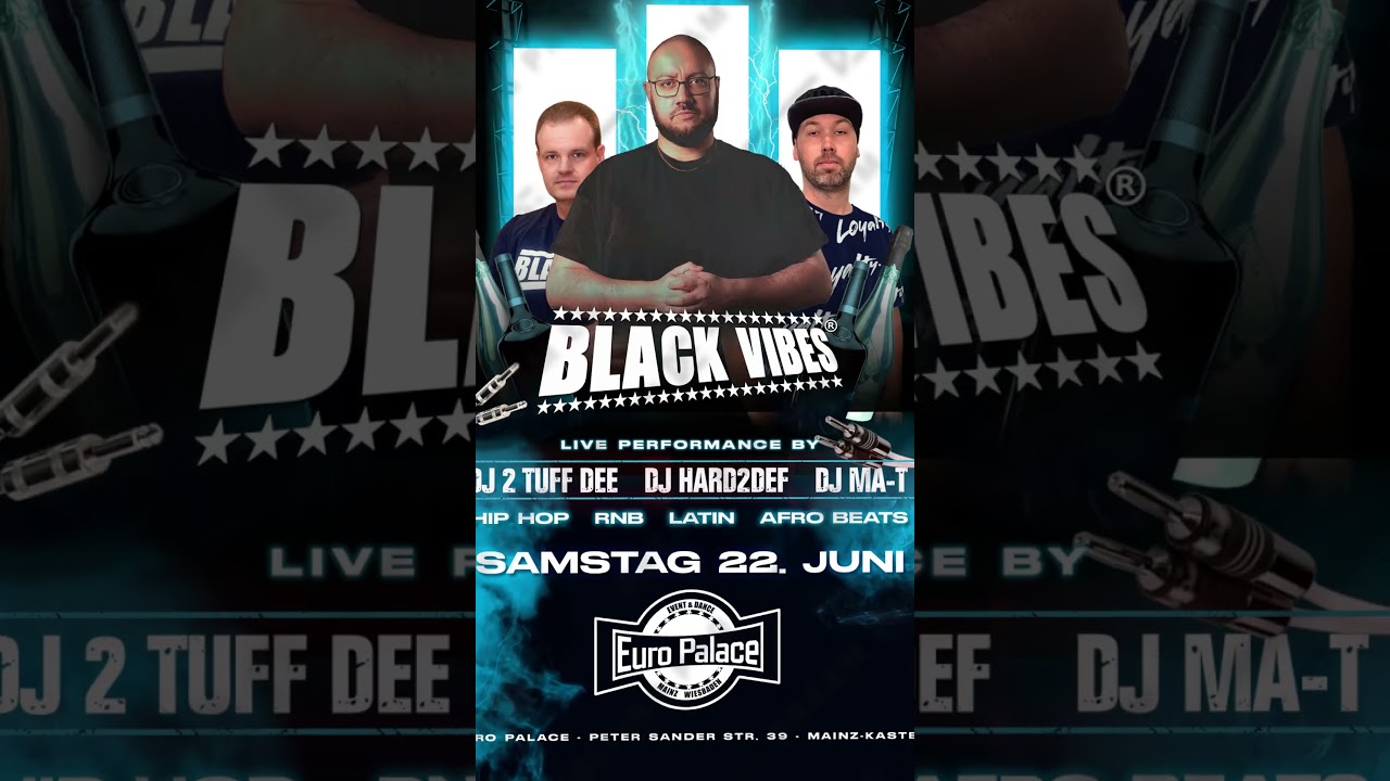 BLACK VIBES Hip Hop, Latin, and Afro Beats Motion Flyer Animation | Euro Palace Event  #motionflyer