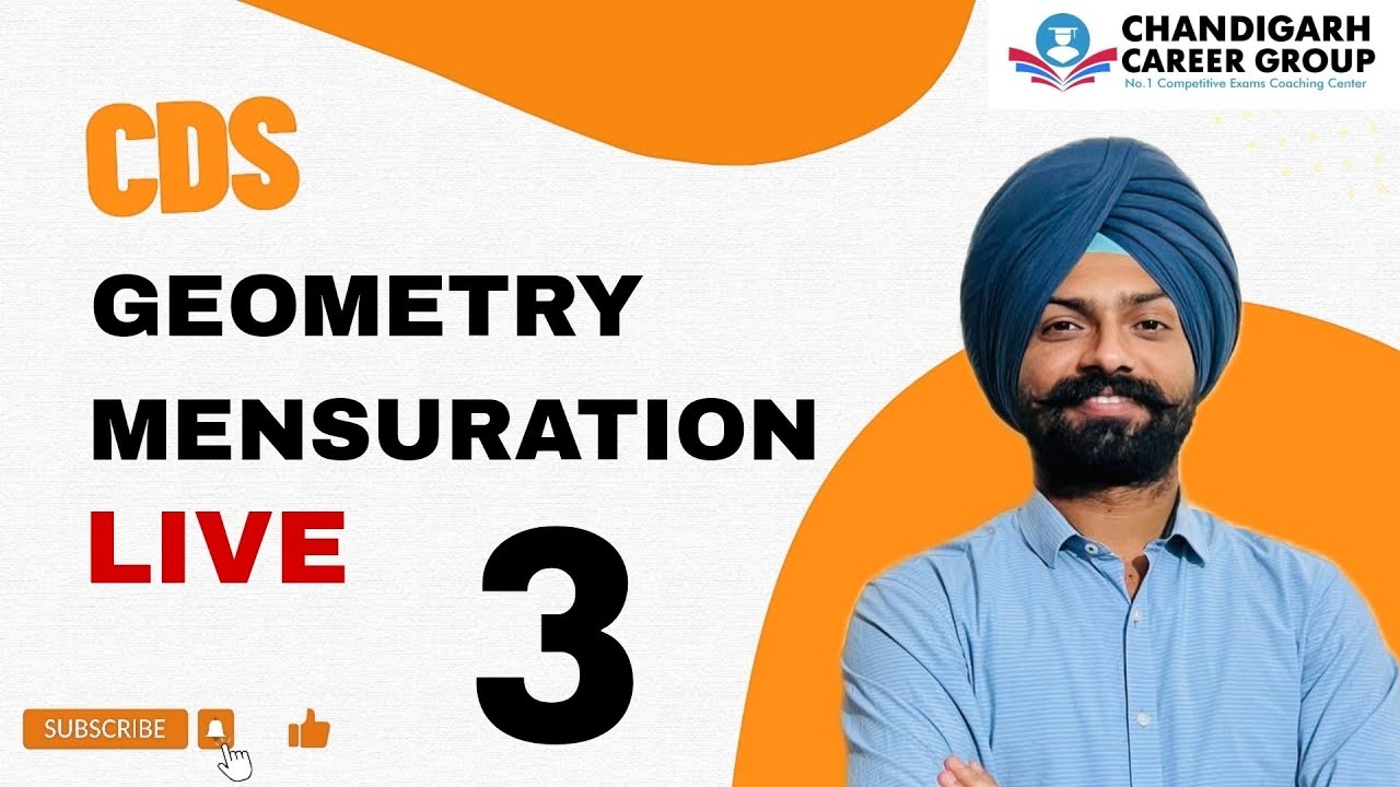 Geometry and mensuration class 3 for CDS by Sandeep Brar