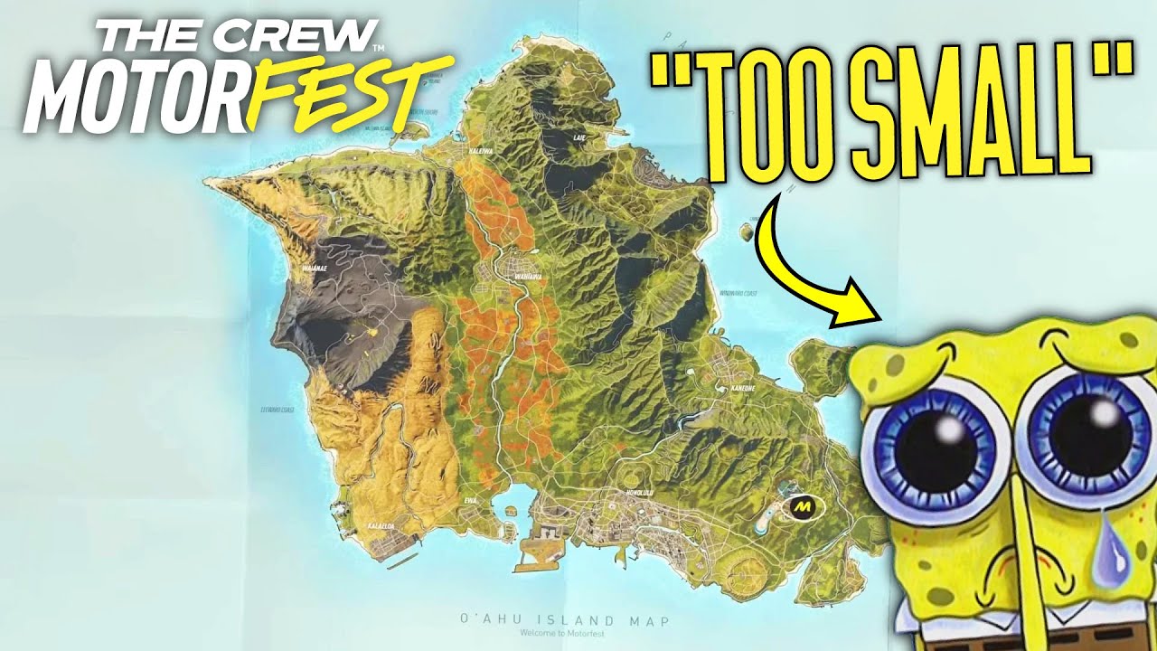 The Crew Motorfest Map Size...