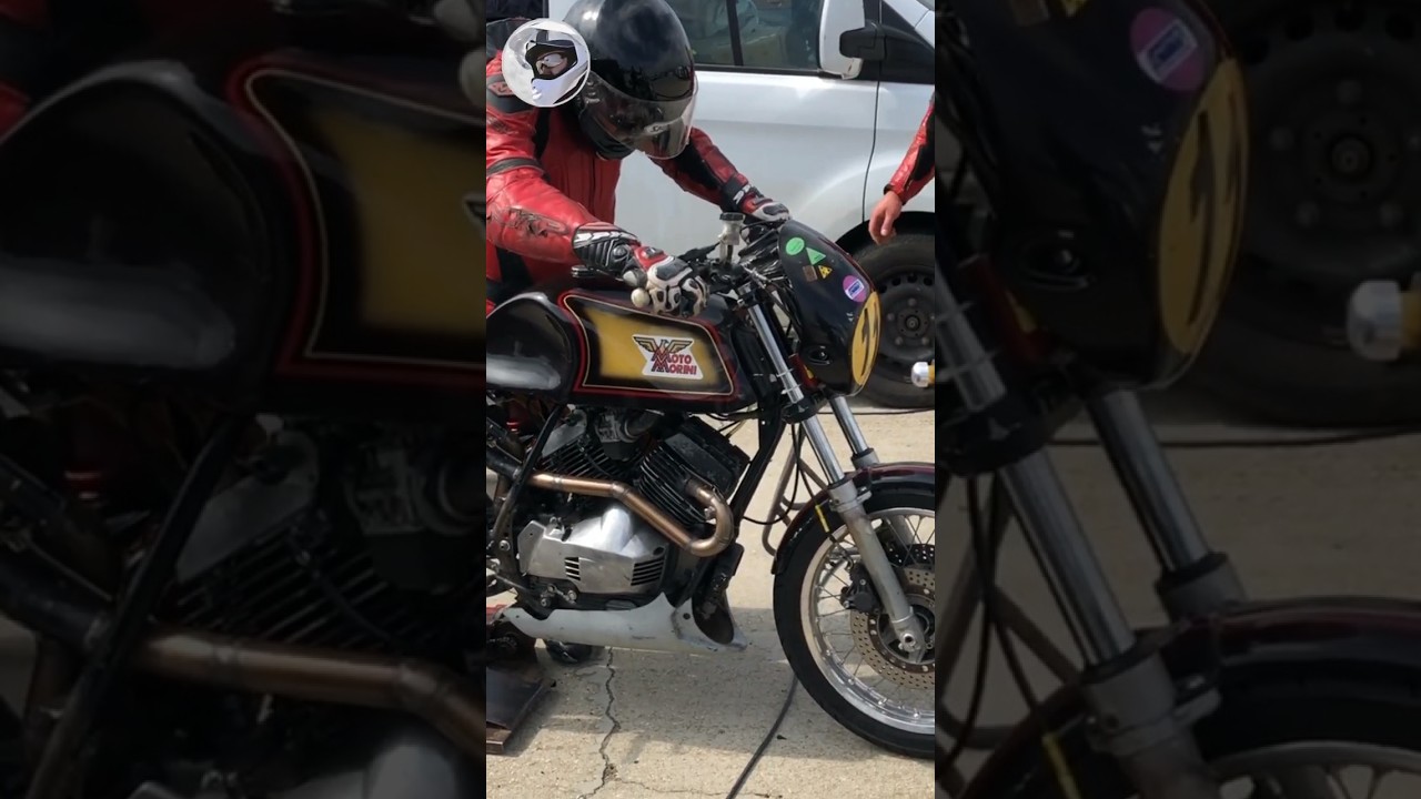 Moto Morini 350 engine start - beloved 70s Italian classic 