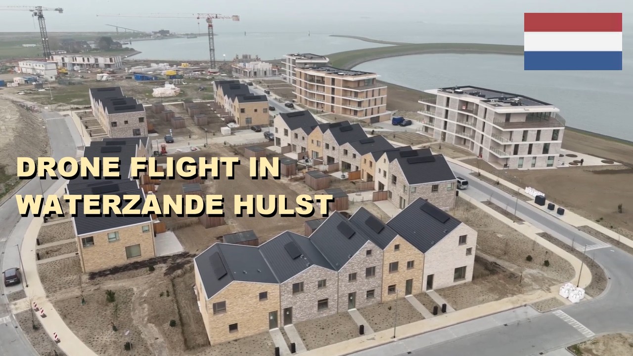 Drone Flight in Waterzande Hulst : new village under construction