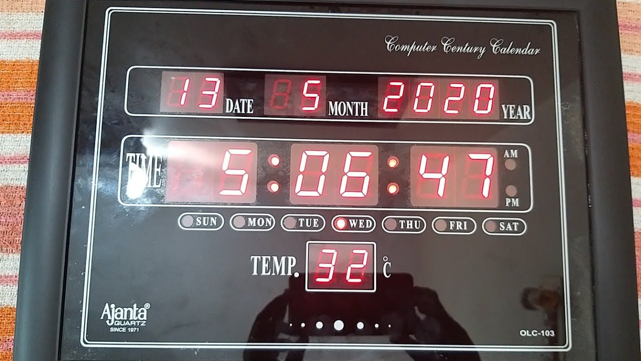 தமிழில்-how to set date and time in digital clock/watch-Ajanta OLC 103,104, 105, 107,108 in tamil