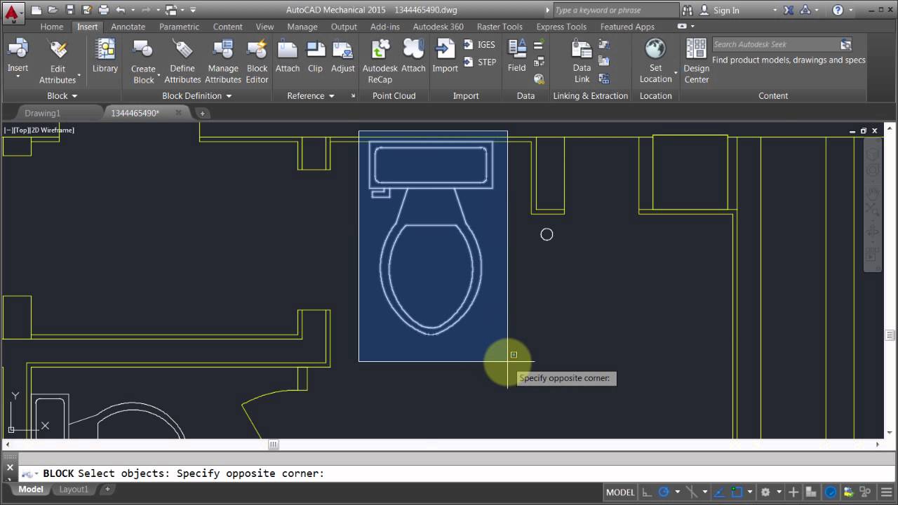 AutoCAD: Editing Blocks - Edit Block In-place