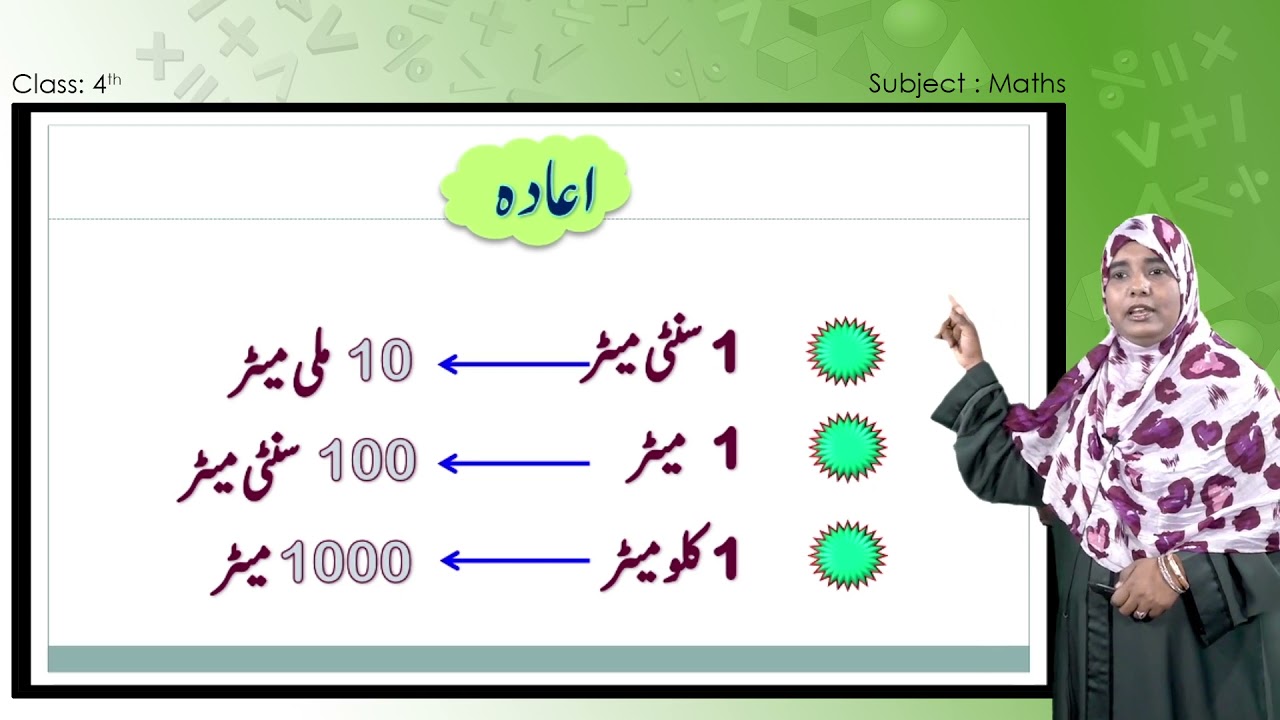 Samveda   E Class   Urdu Medium   4Th   Maths 37 Of 58   Measurement Length لمبائی   Part 2 Of 4 37