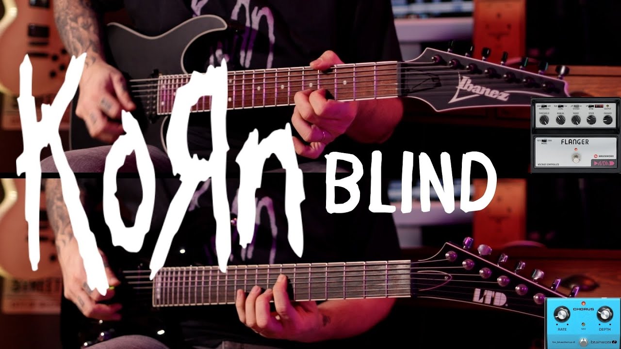 KORN BLIND GUITAR PLAYTHROUGH (INSTRUMENTAL, W/ ON SCREEN EFFECTS)
