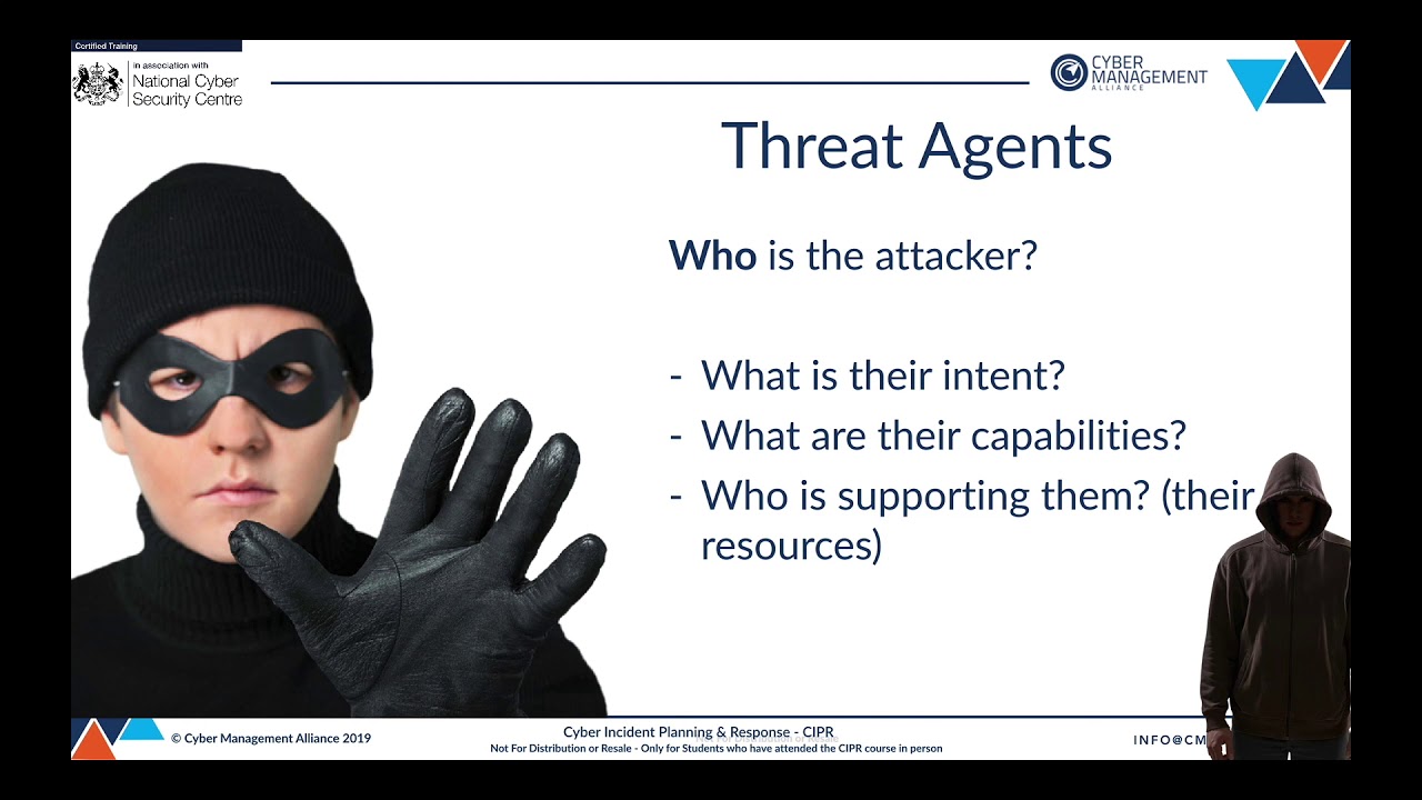 NCSC Certified Cyber Incident Planning & Response Course Module 2 Threat Actors