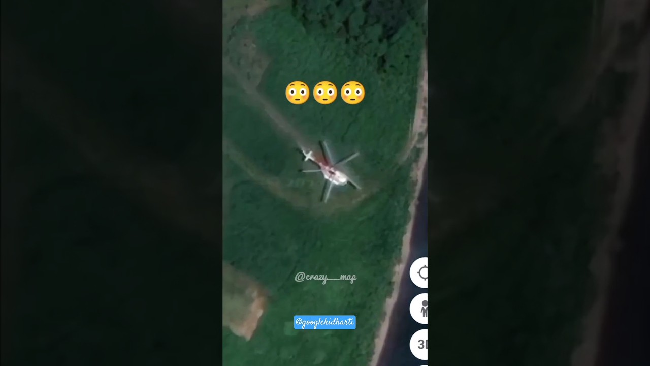 Crashed Abandoned Helicopter 🚁 found on Google Earth #crash #helicopter #abandoned #googleearth #map