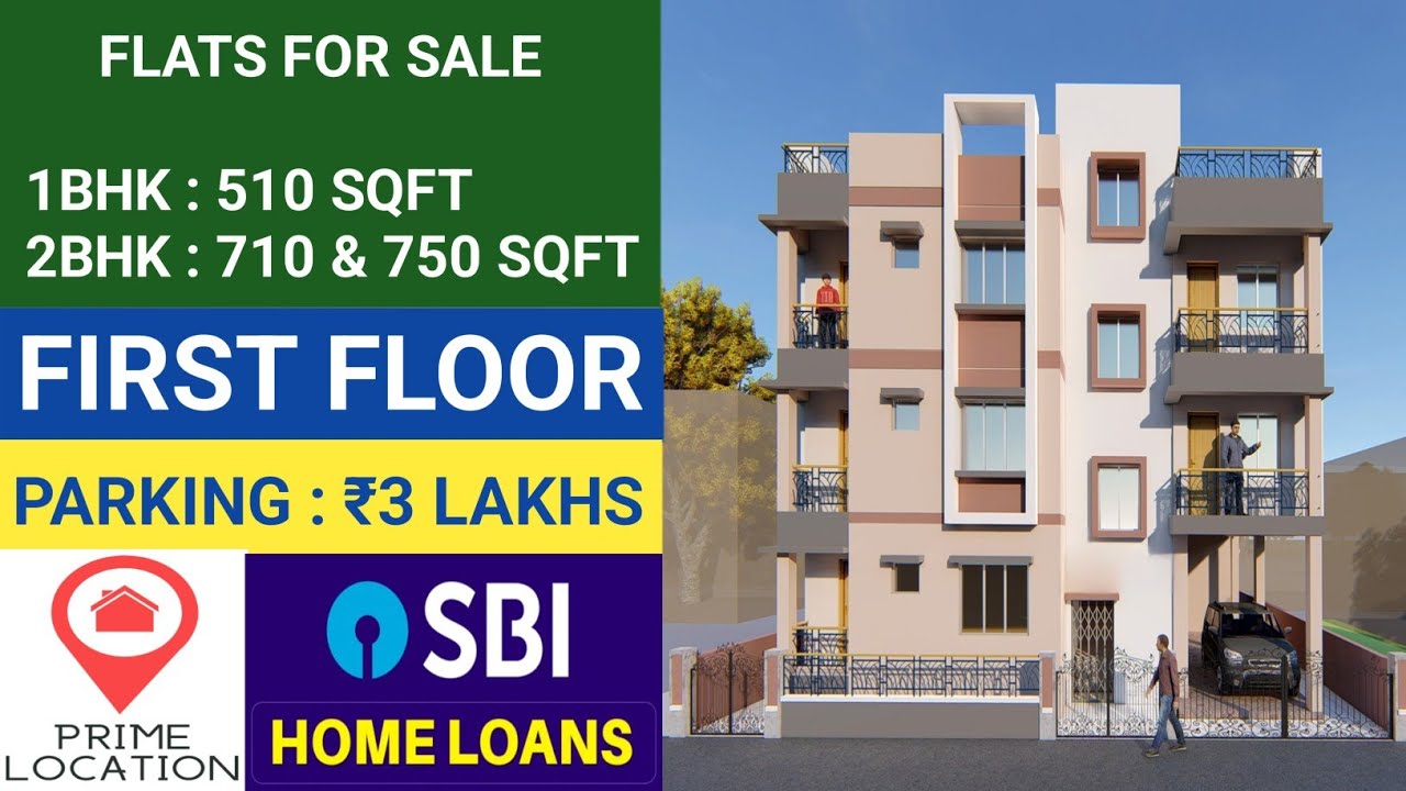 Brand New 1BHK(510 SQFT) &  2BHK(710 & 750 SQFT) Flats For Sale / First Floor / Parking Available 