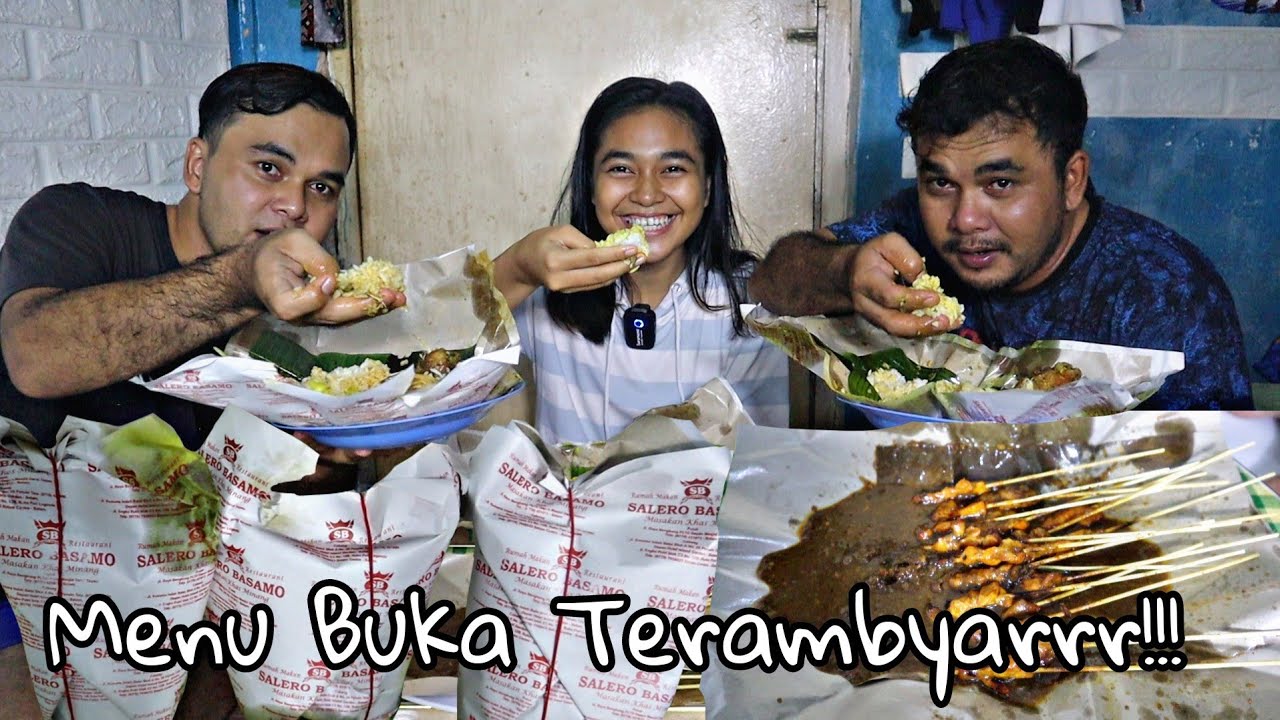 ALHAMDULILLAH BERBUKA DENGAN NASI PADANG + SATE PADANG AUTO SENANG DEK ELSA..!!! (MUKBANG)
