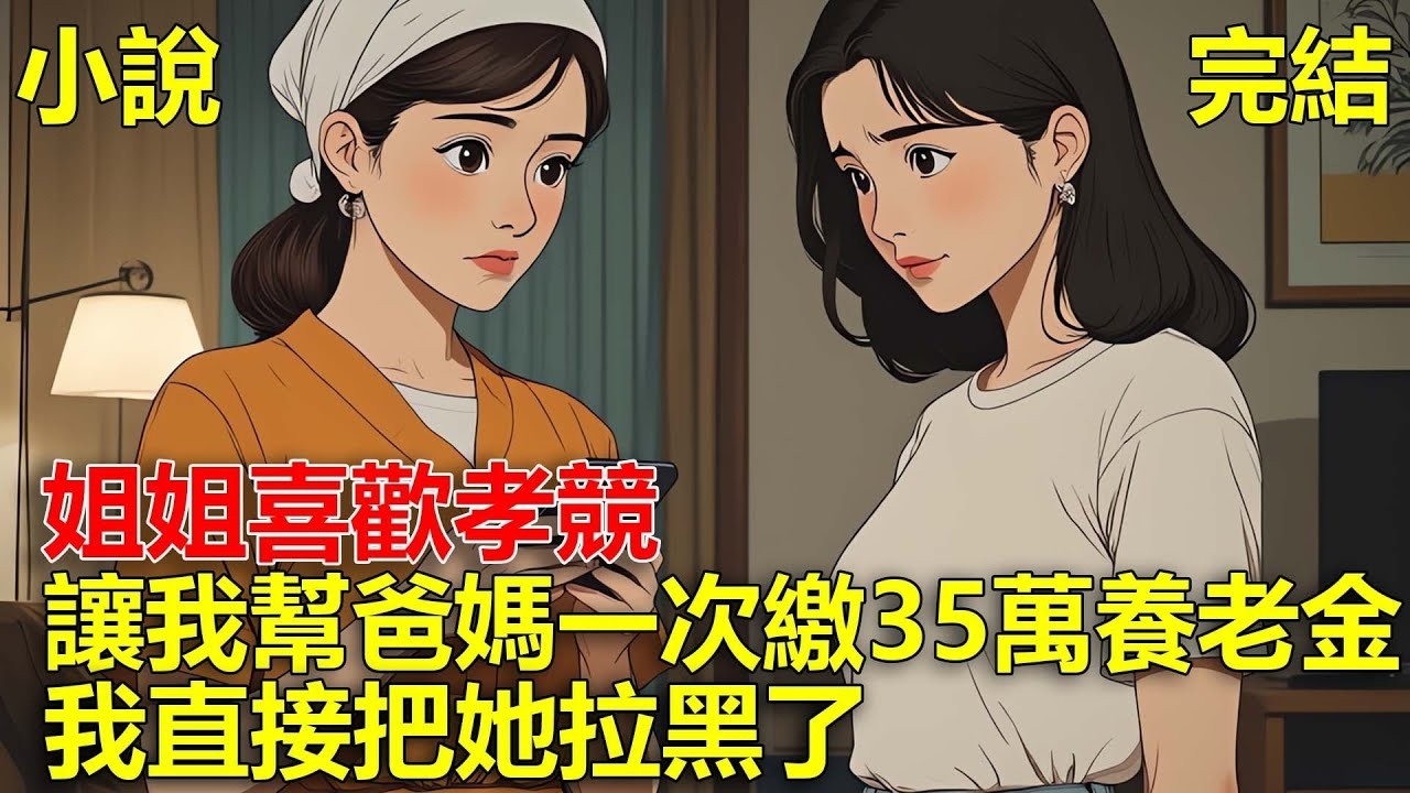 姐姐喜歡孝競，非得讓我幫爸媽一次性補繳35萬養老金，我直接把她拉黑了！
