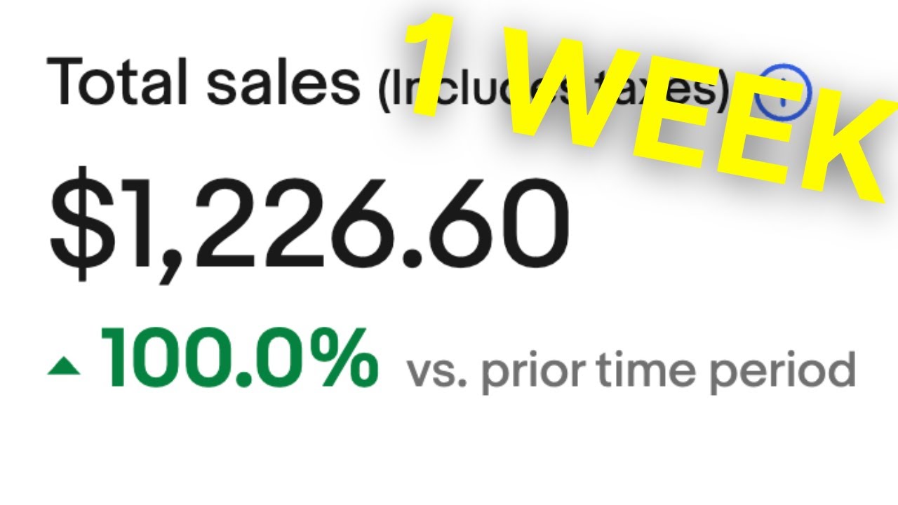 $1,226.60 in 1 week selling electronics on eBay