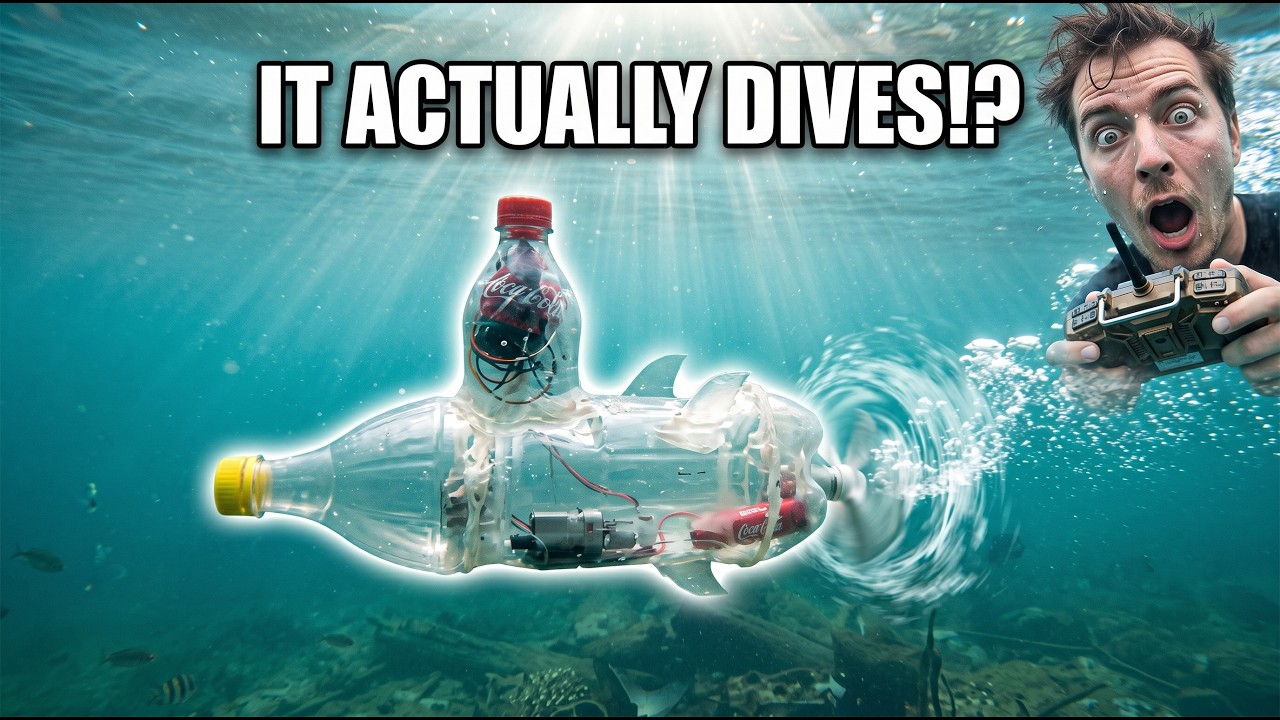DIY Mini Submarine That Actually Moves Underwater | $0 DIY Plastic Bottle Submarine That Floats