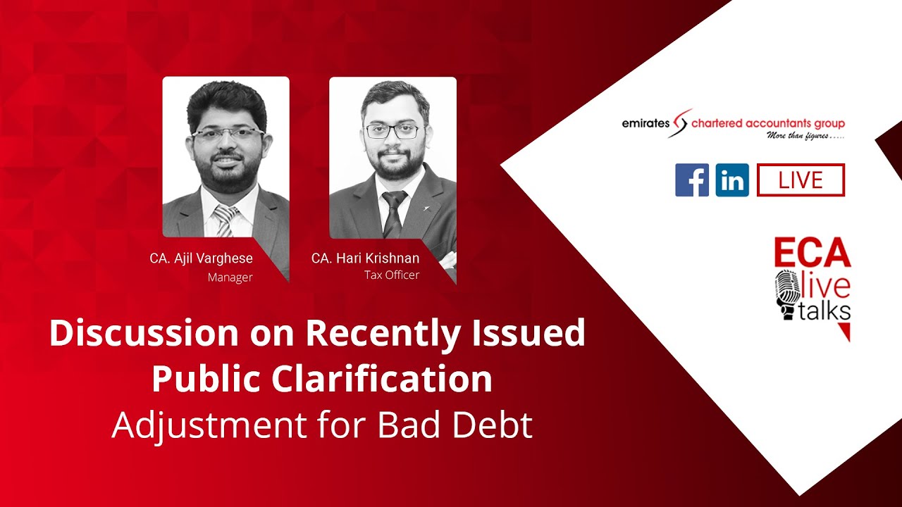 Adjustment for Bad Debt| Live Discussion on Recently Issued Public Clarification from FTA