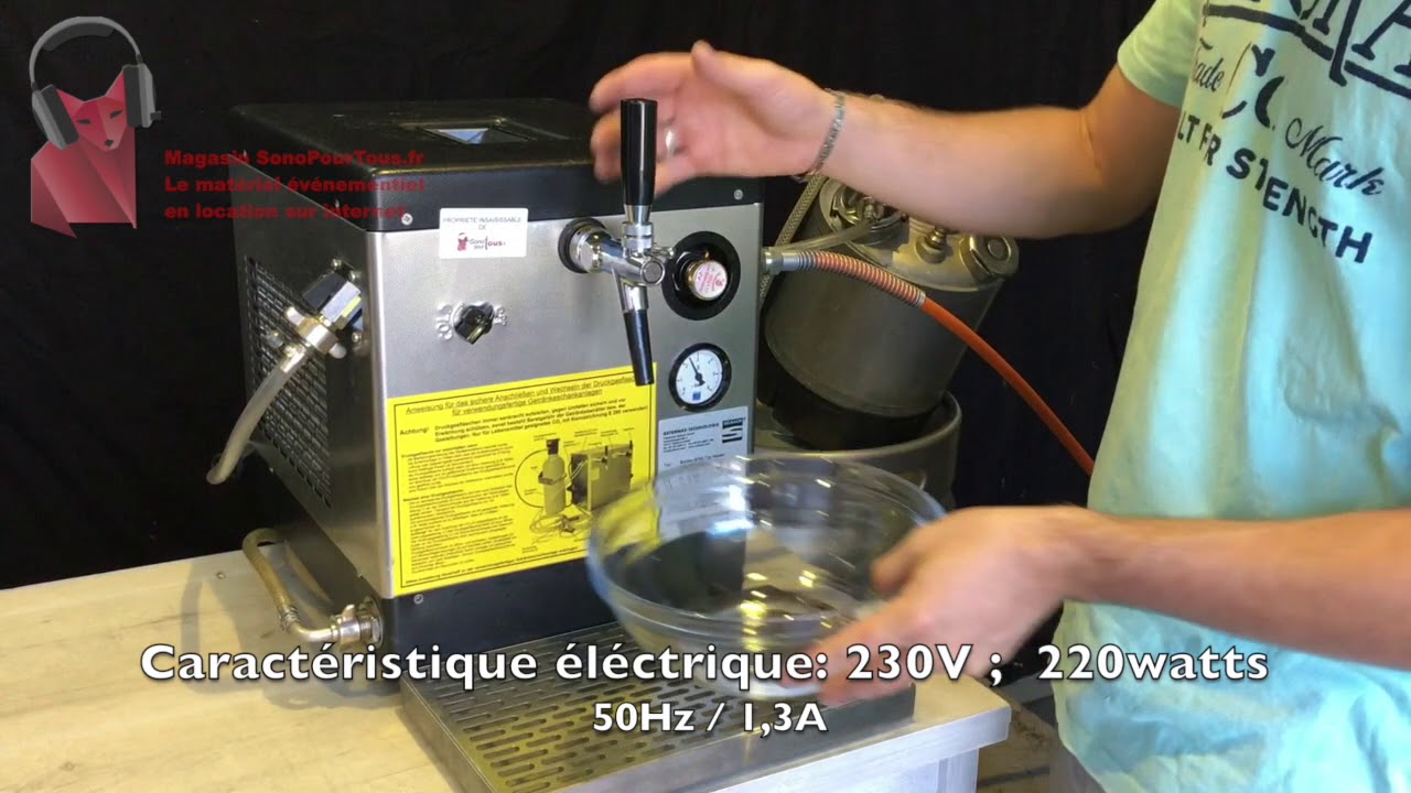 D&eacute;monstration: Mise en service de la tireuse &agrave; bi&egrave;re, pour la location