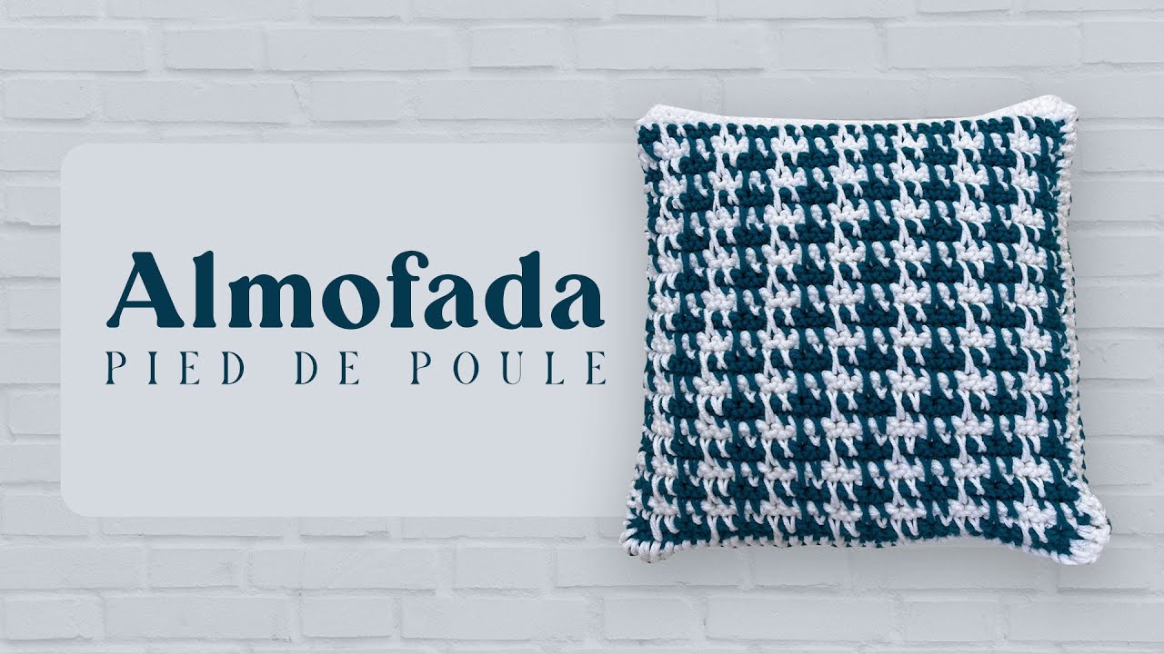 Almofada de Crochê Pied de Poule