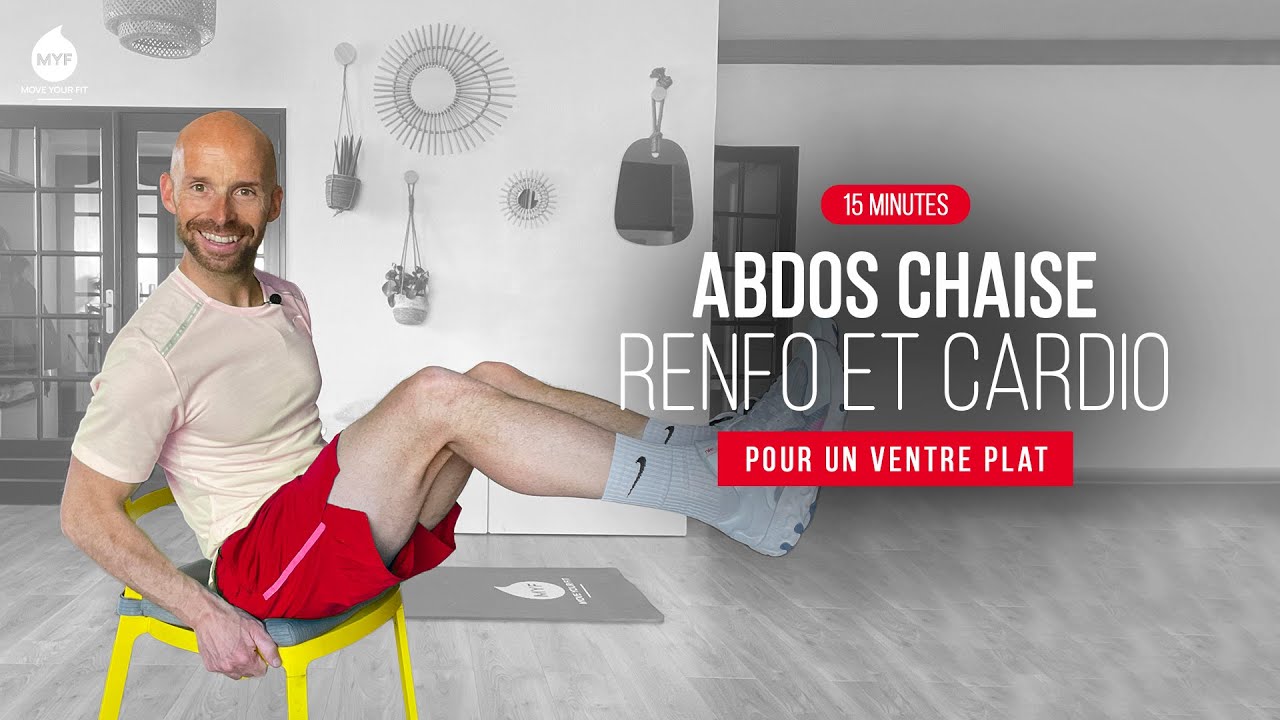 Abdos 15 min avec une chaise 🍫 - exercices faciles - Alexandre Mallier - Move Your Fit
