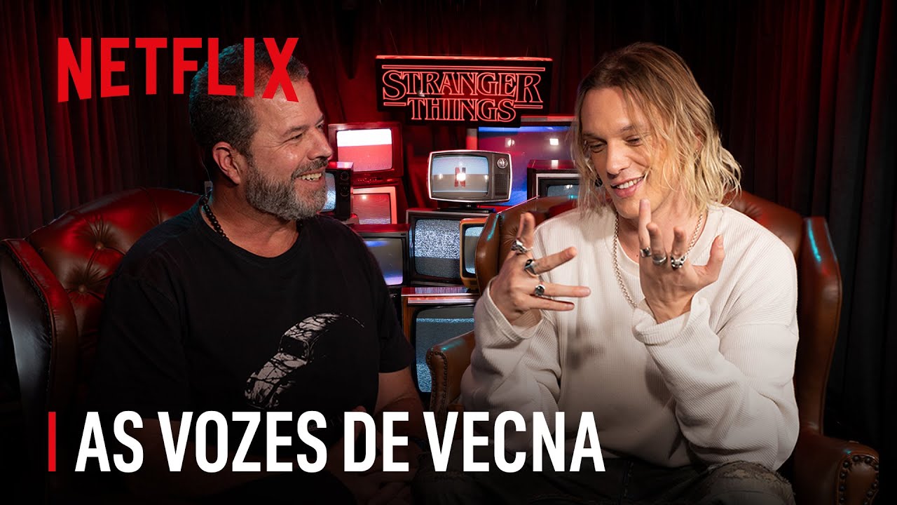 Encontro de Vecnas: Jamie Campbell Bower conhece Mauro Horta, seu dublador | Stranger Things
