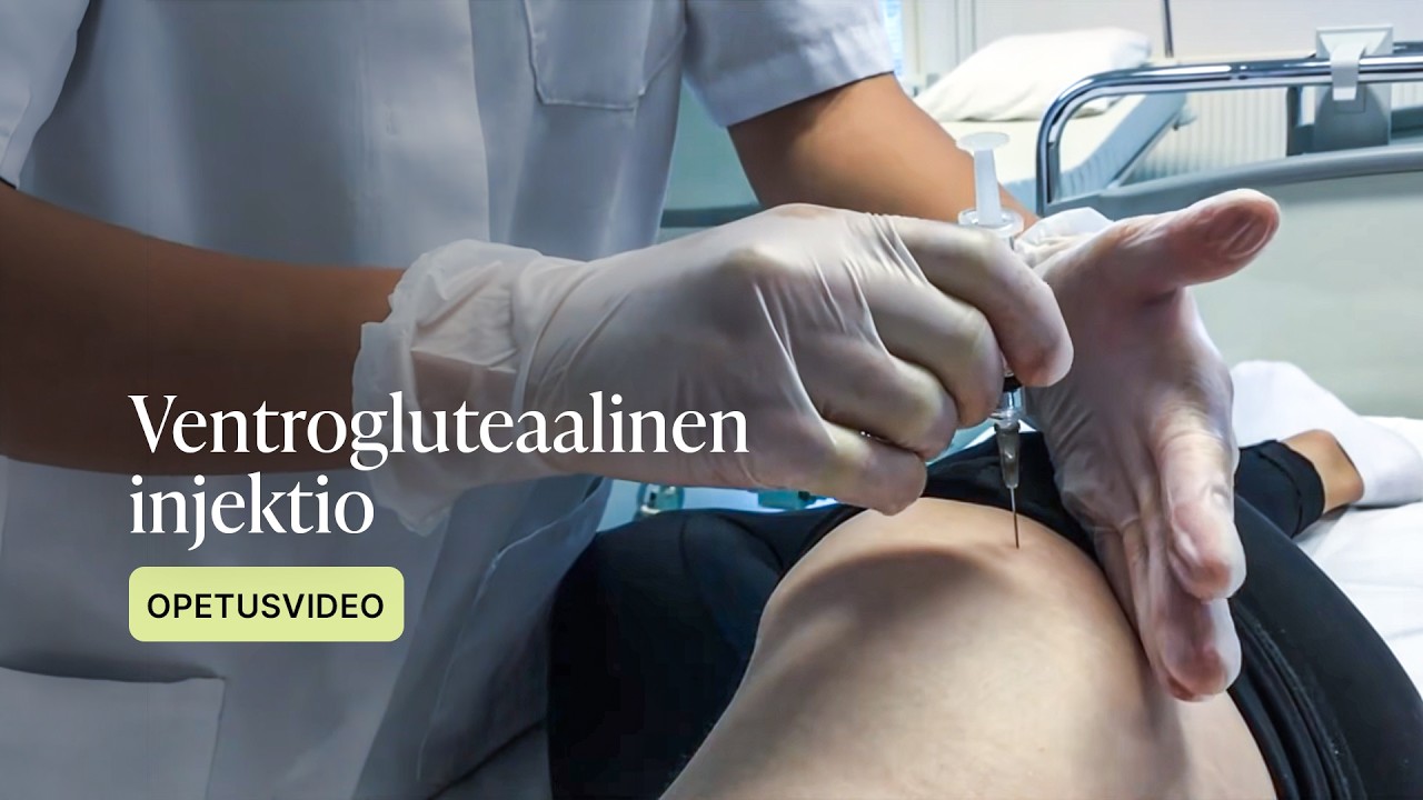 Ventrogluteaalinen injektio - opetusvideo hoitotyön opiskelun tukena